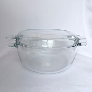 Vintage Pyrex Made in France Clear Glass Casserole Dish w/‎ Lid Pyrex de Corning